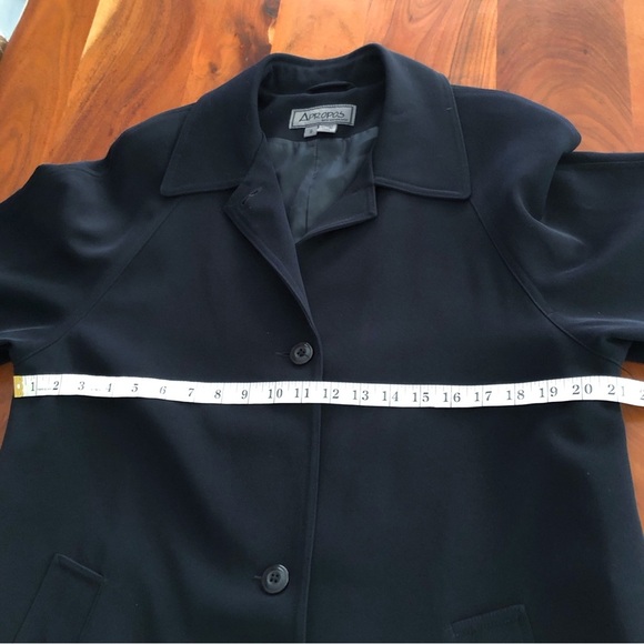 Vintage 90s Oversized Minimalist Navy Baggy  Long Jacket Trench Coat. Large - Picture 9 of 16